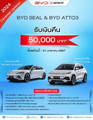 ต้อนรับปีใหม่ 2024 อัพเดทโปรโมชั่น BYD SEAL
