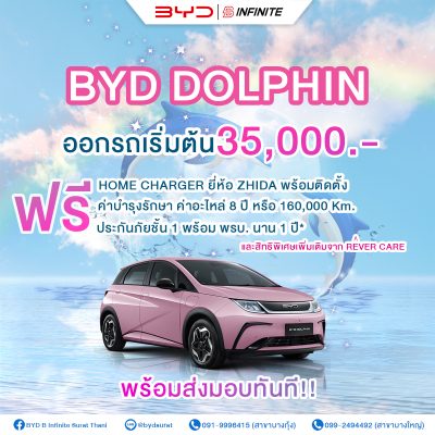 โปรโมชั่นสุดร้อนแรงกลับมาแล้ว BYD ฉลองยอดขาย 3 ล้านคัน